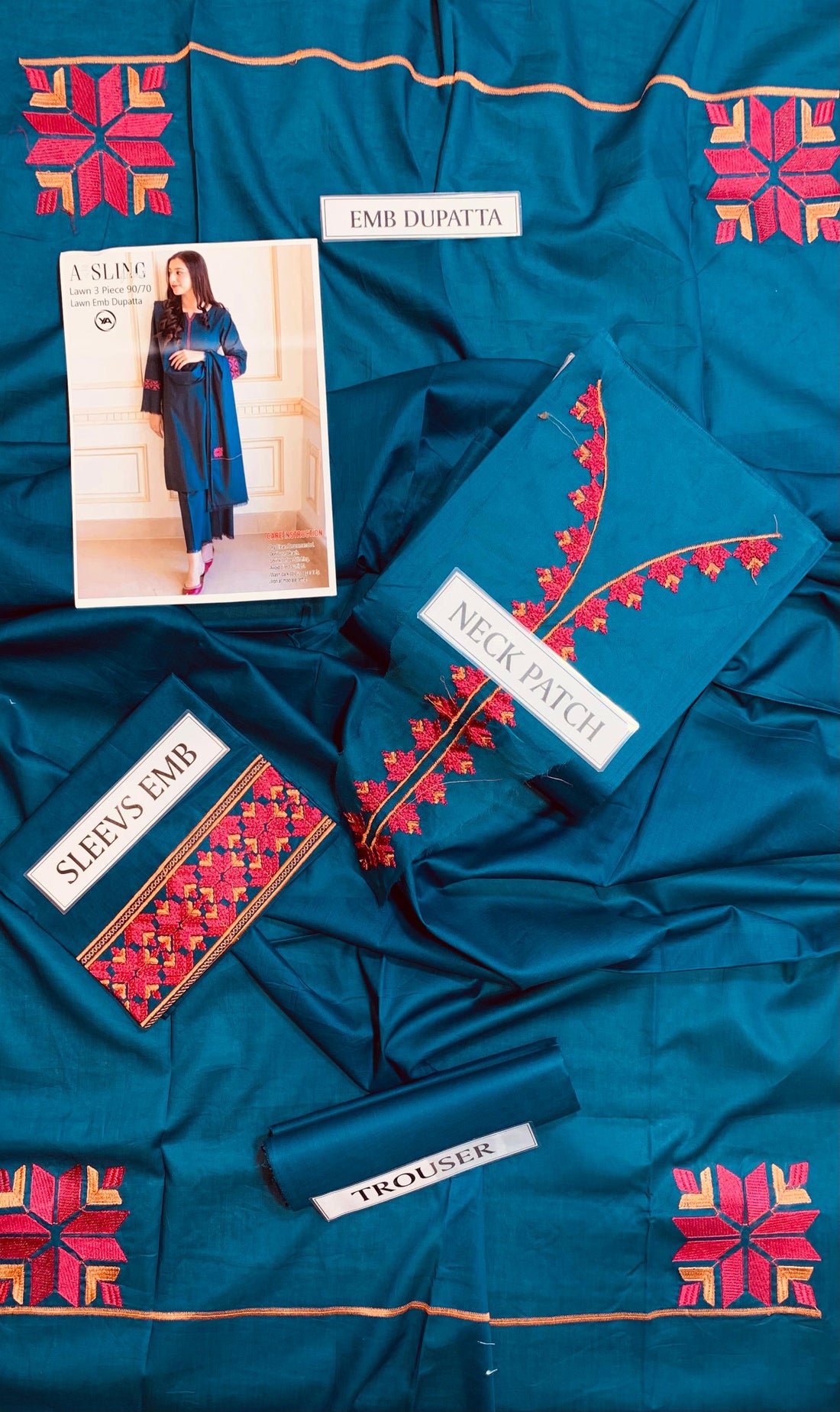 Embroidered 3-Piece Y2102A