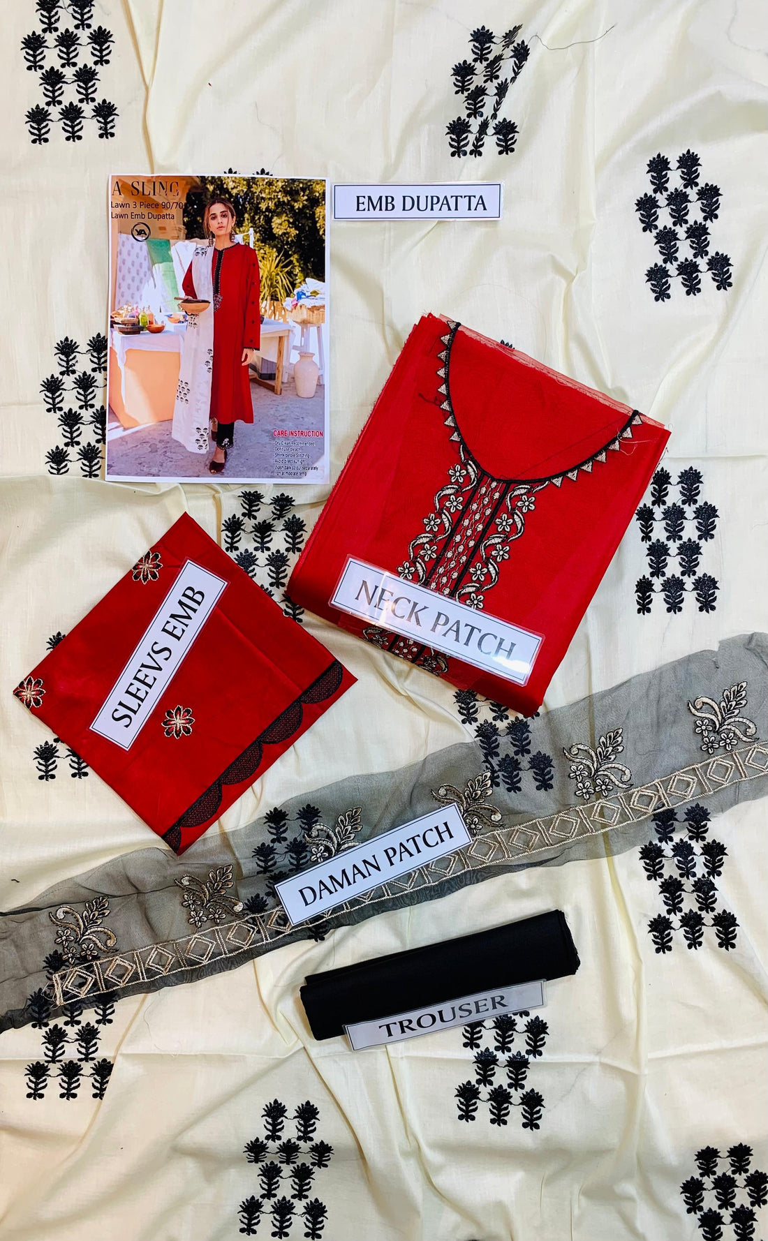 Embroidered 3-Piece Y2101A