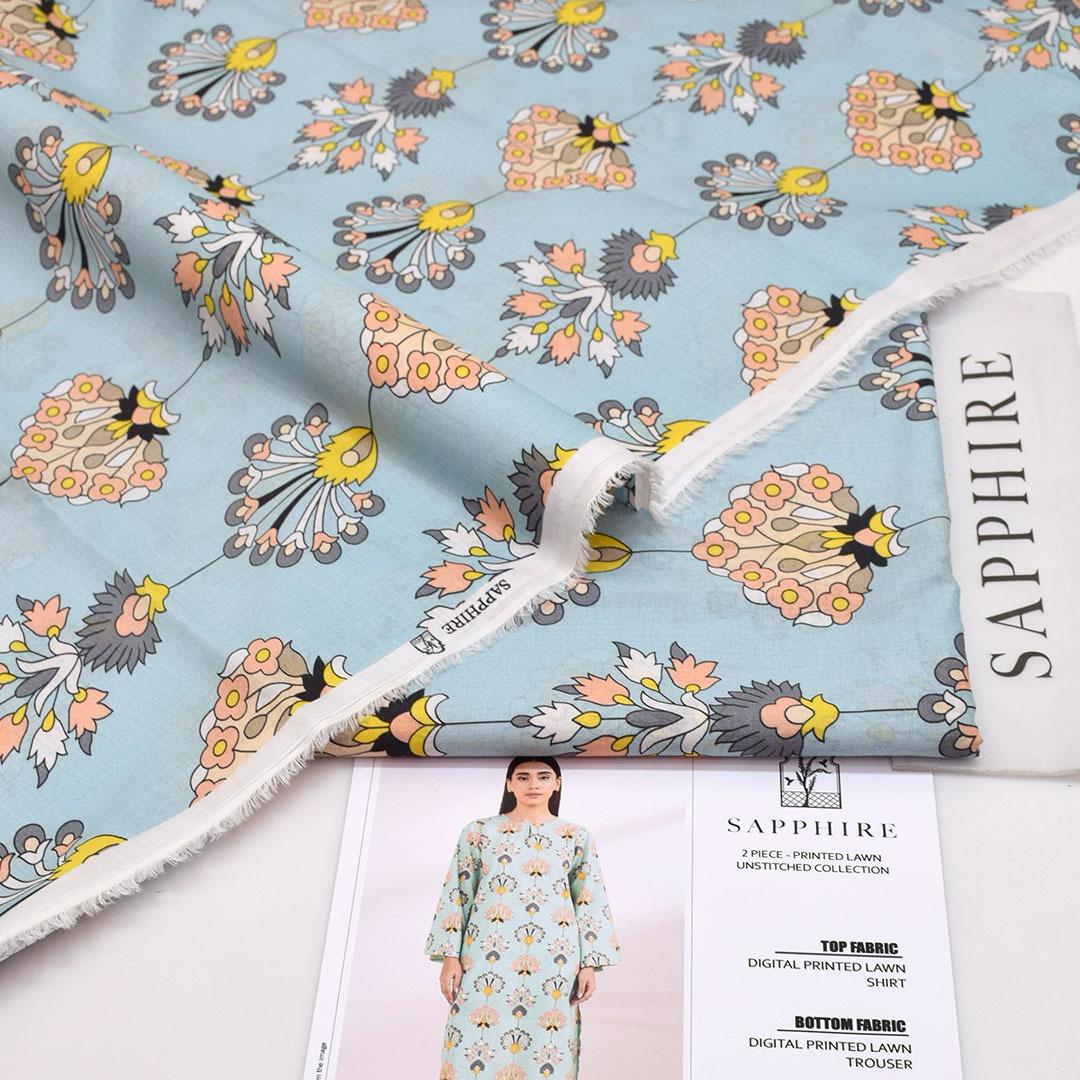 SAPPHIRE LAWN 2PC – Allover Digital Print E9037