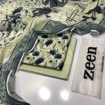 ZEEN BANA DORA LAWN 3PC – Digital Print E303