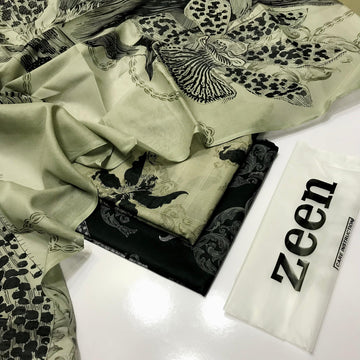 ZEEN BANA DORA LAWN 3PC – Digital Print E302