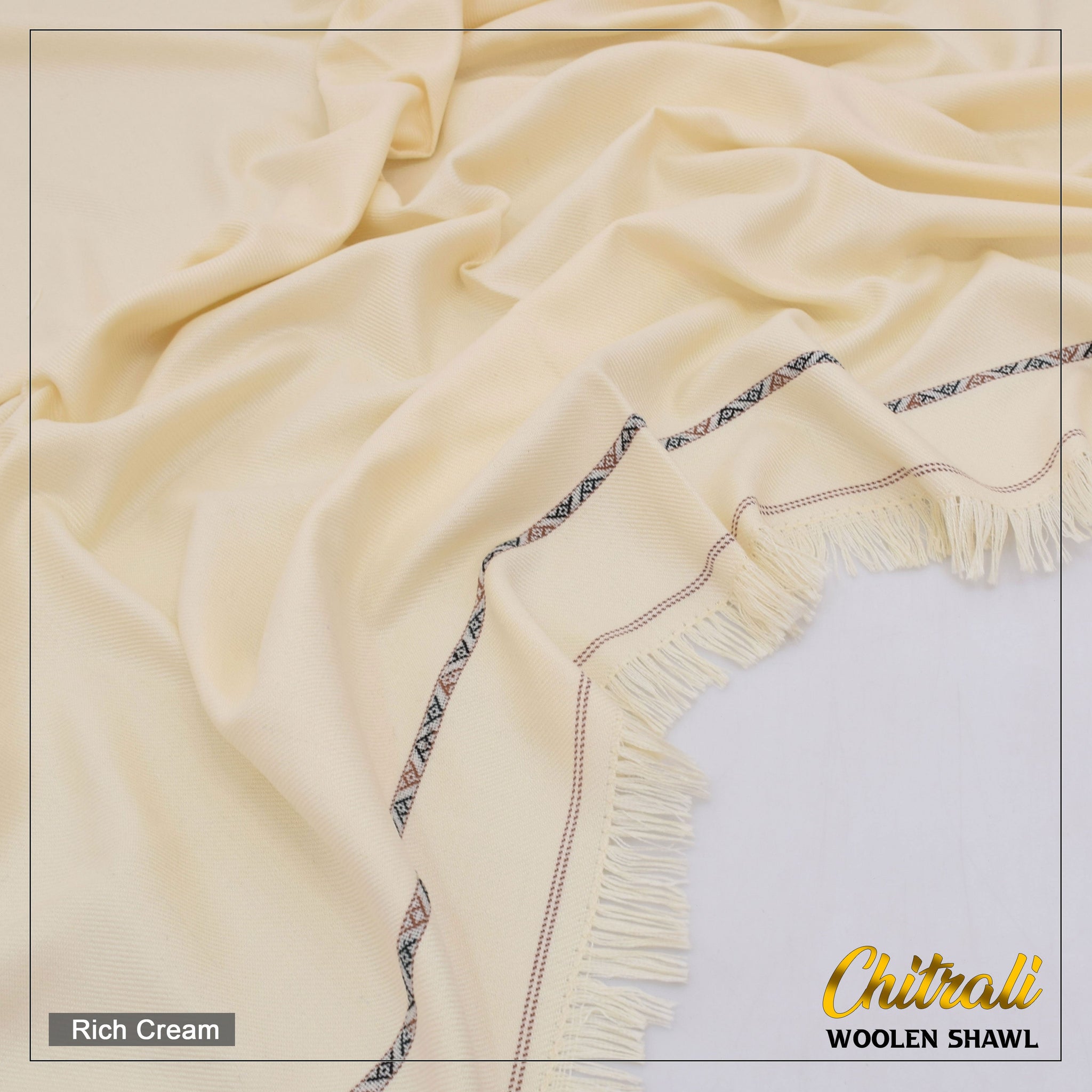 J. Pure Wool Shawl – Handmade Chitrali Elegance S106