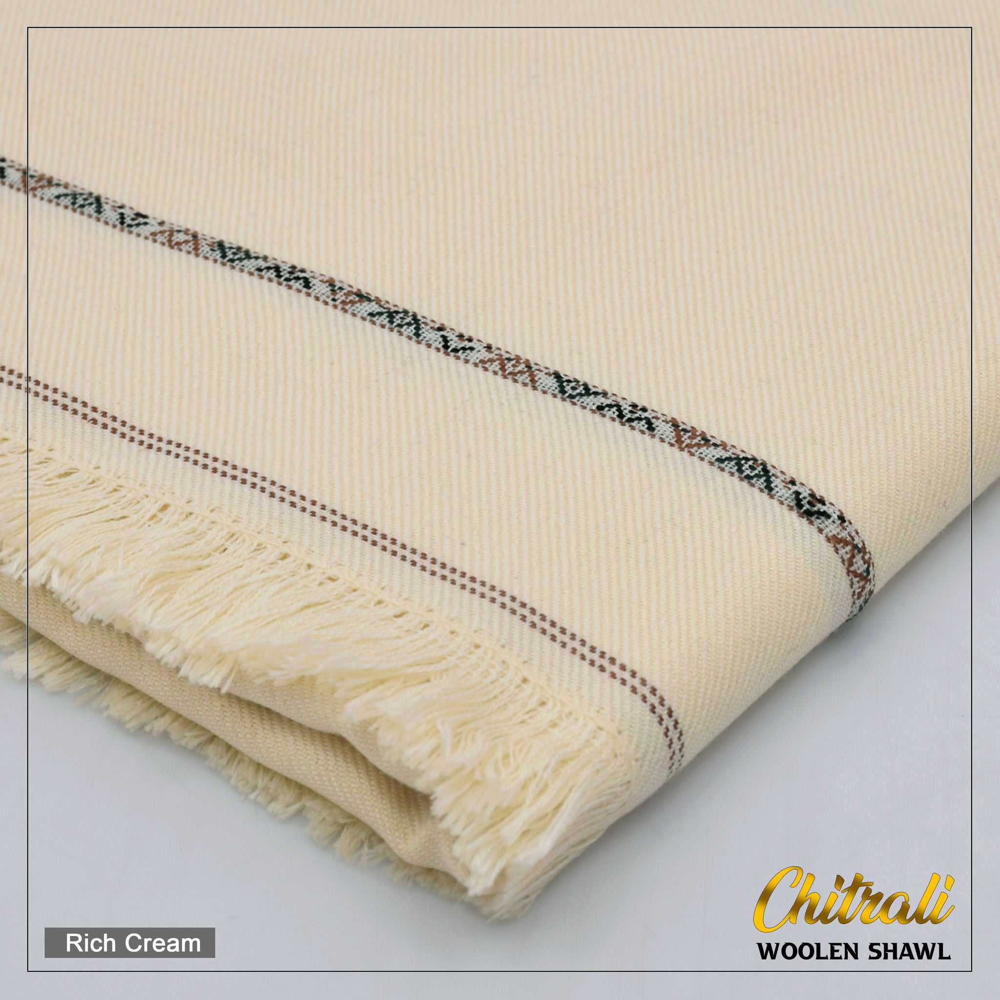 J. Pure Wool Shawl – Handmade Chitrali Elegance S106