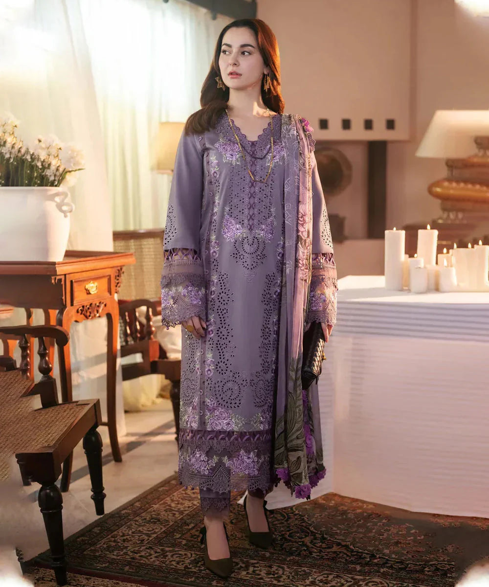 Premium Dhanak Embroidered 3-Piece Suit for Women – Winter Wear Y223
