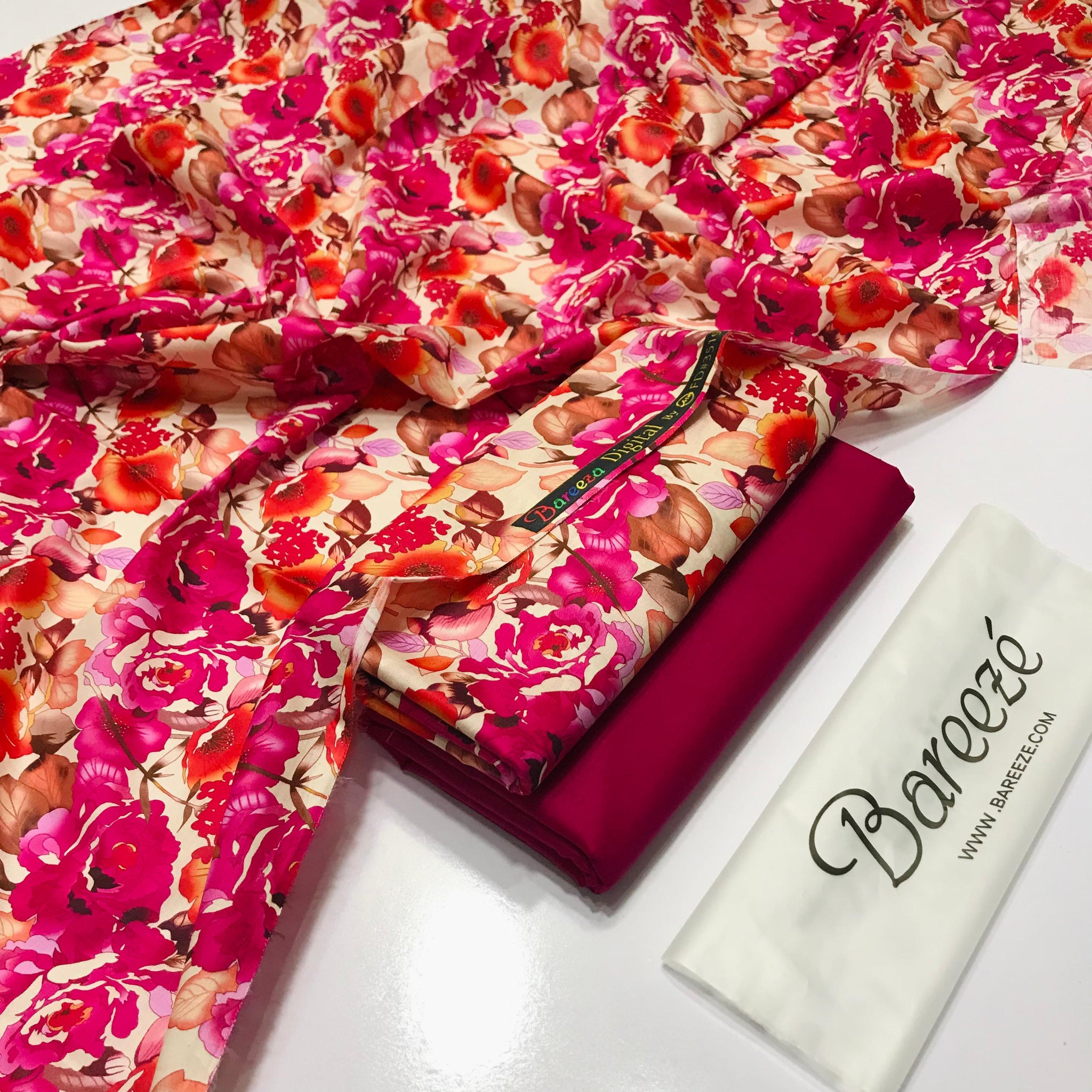 BAREEZE LAWN 2PC – Digital Print D128