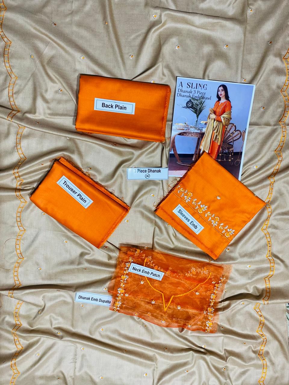 Premium Dhanak Embroidered 3-Piece Suit for Women – Winter Wear Y212